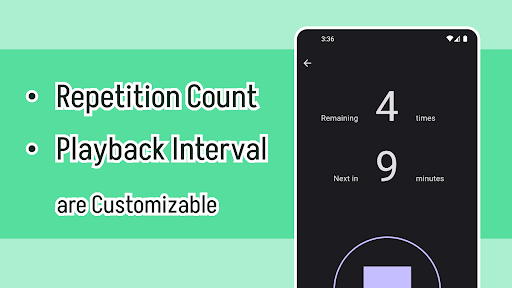 RepeatVoice: Interval Playback Screen 2