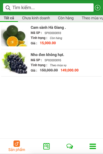 Android application Kết nối cung cầu nông sản an t screenshort