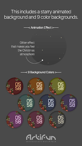 artifun.christmas4.watchface screenshot 13