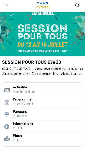 Android application Emma Events screenshort