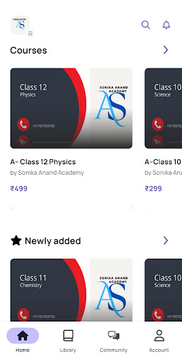 Android application Sonika Anand Academy screenshort