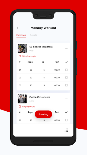 AWG Fitness App Screen 2
