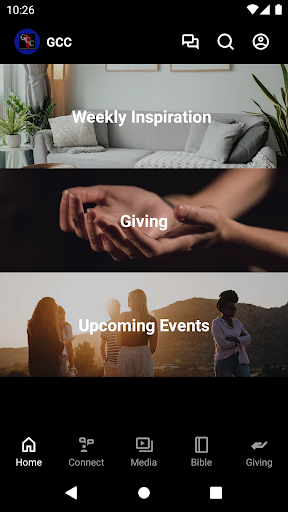 Android application Gethsemane Christian church screenshort