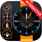 Orange Step Watch Face icon