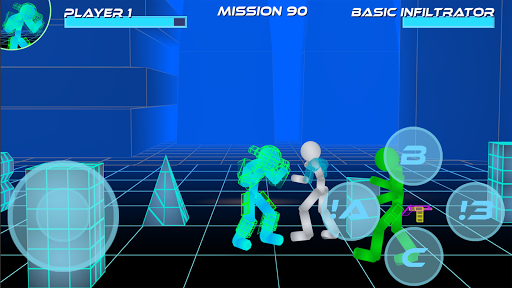 Stickman Neon Warriors: Street Fighting apkpoly screenshots 2