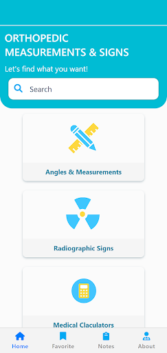 Android application Orthopedic Measurement & Sign screenshort