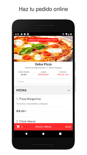 Android application Dolce Pizza screenshort