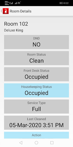 Infor HMS Housekeeper Screen 2