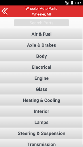 Wheeler Auto Parts Screen 2