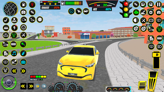Real Taxi Car Game 3d