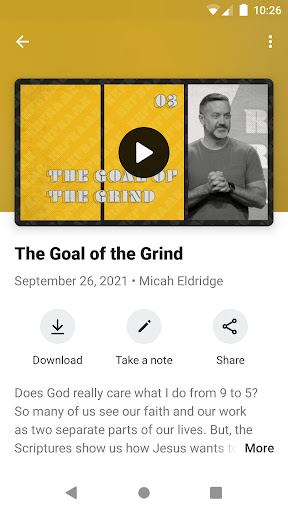 Screenshot of Lifegate App