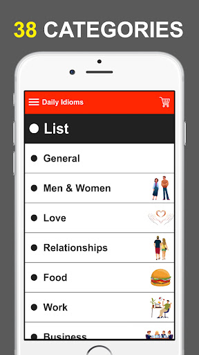 Android application Idioms and Phrases Vocabulary screenshort