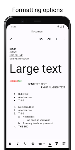 Screenshot of Writer pro - write on the go