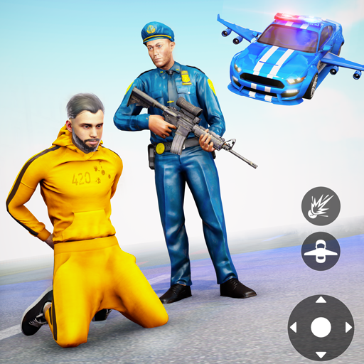 Flying Police Car Chase: Flying Car Simulator