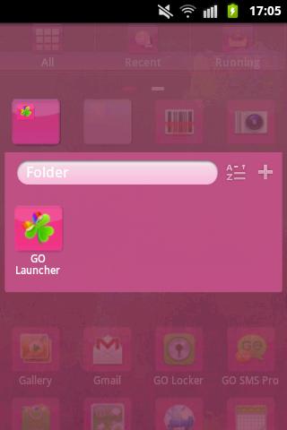 Theme Pink GO Launcher EX Screenshot