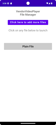 VendorVideo Media Player Screen 3