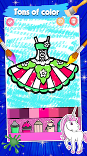 Glitter Dresses Coloring Book For Girls 7.0 APK screenshots 6