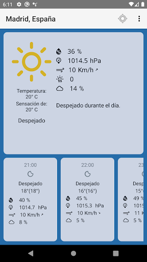 Vista previa de la aplicación