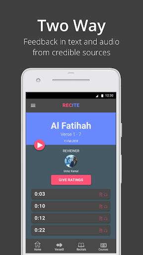 Recite Screen 3