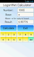 screenshot of Logarithm Calculator