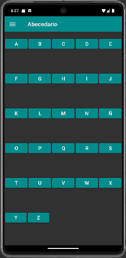 Android application Lenguaje de Señas Mexicano screenshort