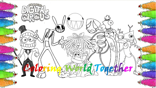 Coloring Virtual Pomni Circus