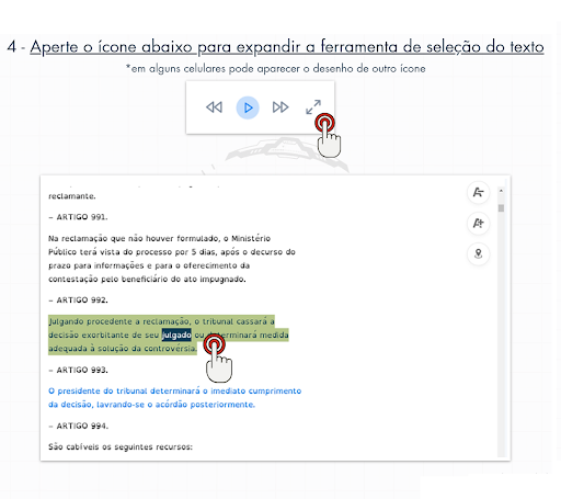 Leis em Áudio Screen 3