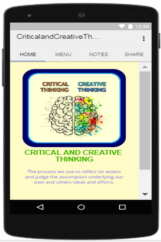 Critical and Creative Thinking
