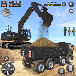 Captura 1 Real Construction: Excavadora android
