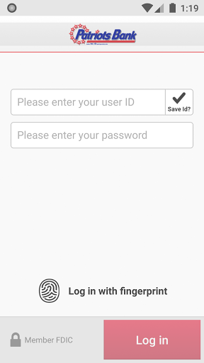 Patriots Bank Business Screen 2