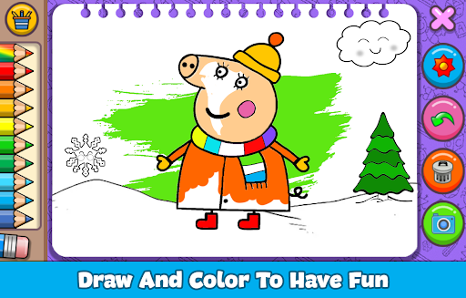 Peppo Piglet: Coloring Book Screen 2