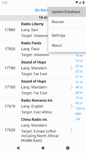 Shortwave Guide Screen 2
