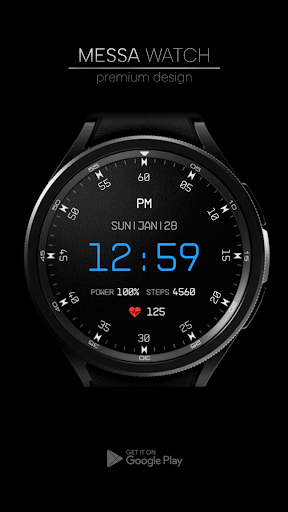 Minimal Digital Watch Face Screen 3