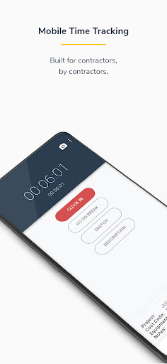 Android application busybusy GPS Time Clock Mobile screenshort