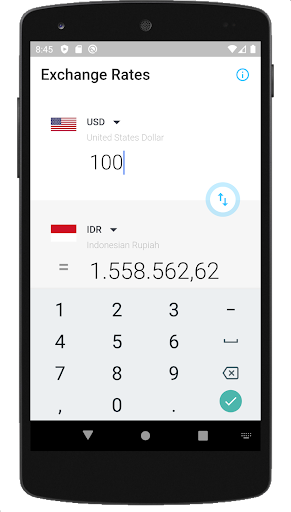 Android application Kalkulator Kurs Mata Uang screenshort