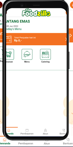 Android application Foodzilla Merchant screenshort