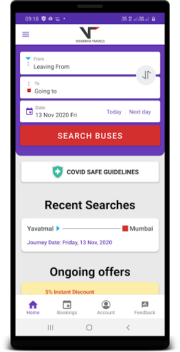 Vidarbha Travels Screen 2