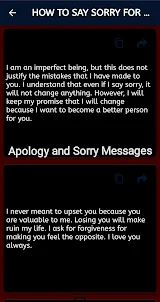 Apology and Sorry Messages