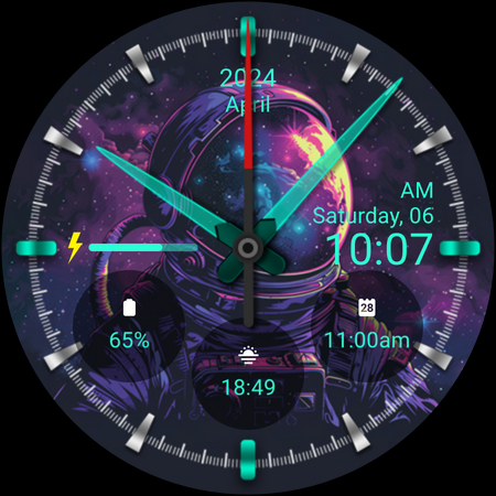 ART028 Astronaut Watch Face screenshot 21