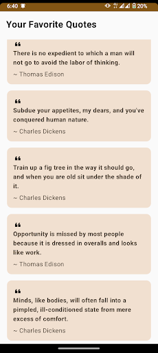 Simple Quotes Screen 2