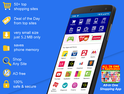 Android application All in One Shopping App screenshort
