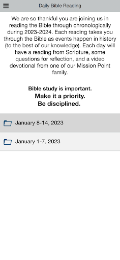 Mission Point Baptist Church Screen 2