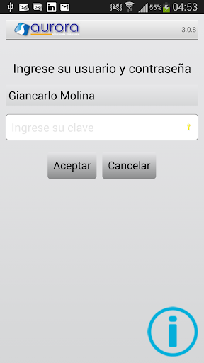 Android application AuroraSFA screenshort