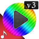 Poweramp v3 skin rainbow 1.0.1 APK Download