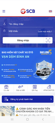 Android application SCB Mobile Banking screenshort