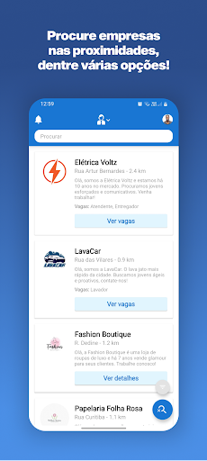 Android application Jovem Trabalha screenshort