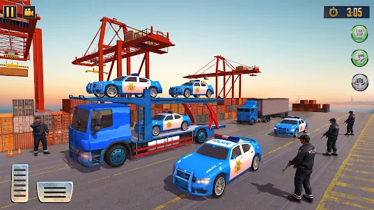 Police Car Cargo Transport Sim