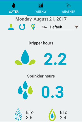 Android application CCW Grapevine Irrigation screenshort