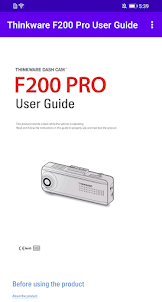 Thinkware F200 Pro User Guide