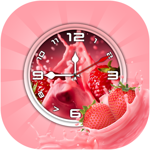 Strawberry Clock Wallpaper Logo